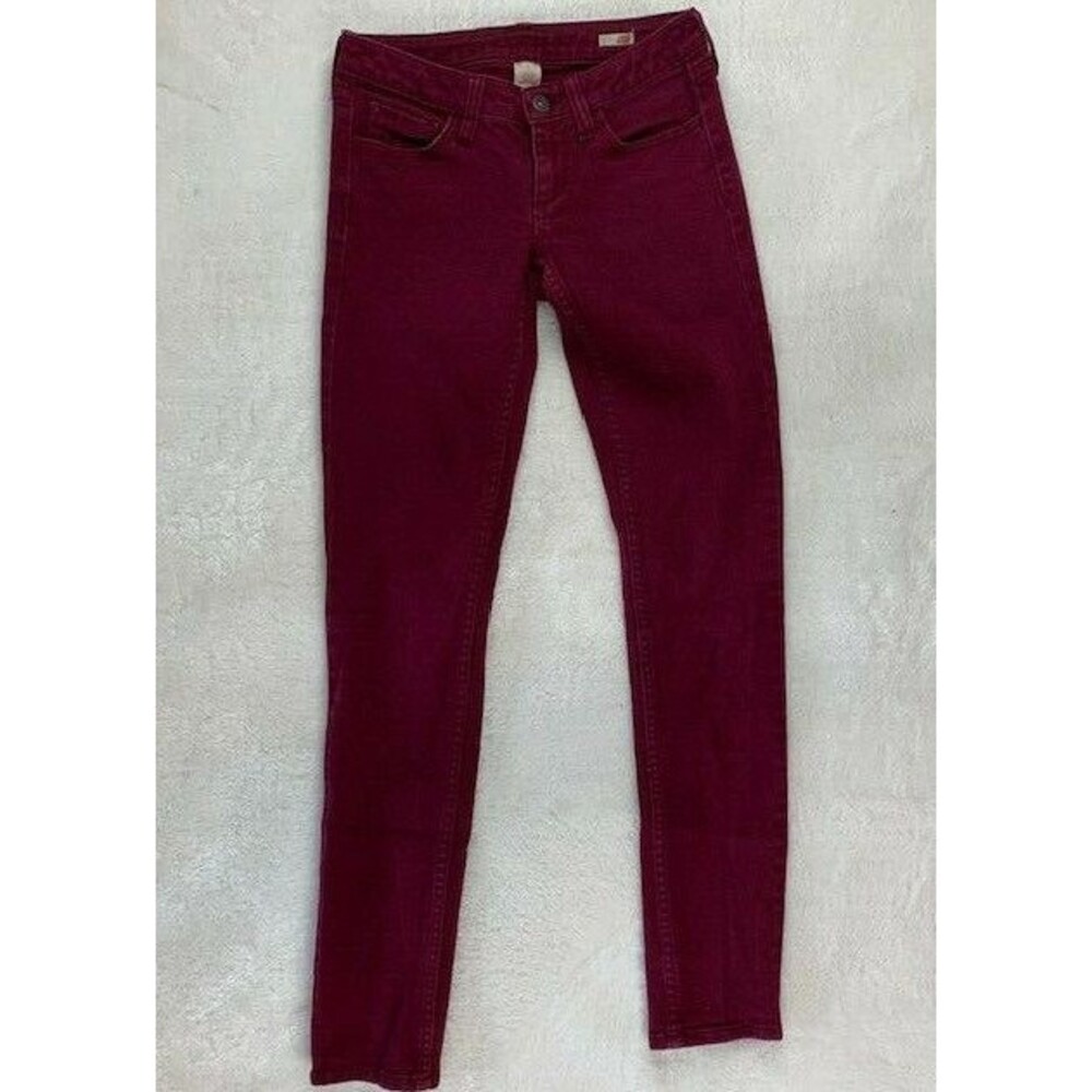 Arizona Jeans juniors Size 1 Super Skinny Stretch Burgandy Color